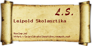 Leipold Skolasztika névjegykártya